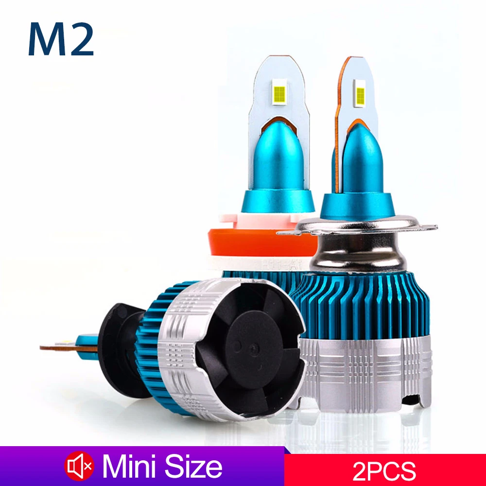 

M2 6500K H7 H8 H9 h11 12v Led H4 9005 9006 HB2 9003HB3 Auto Car Headlight Bulbs Bullet Head Laser Super Bright LED Car Light