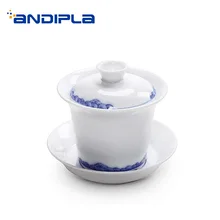 180 мл Цзиндэчжэнь краткое белый керамический фарфор японский стиль Gaiwan китайский чайный набор кунг-фу чайный горшок домашняя посуда для напитков Чайник Пуэр