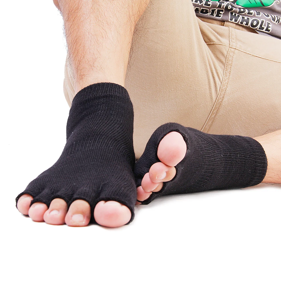 Chaussettes ToeSox à Orteils, Grip Complet, Taille S Noire Pour Yoga Pilates