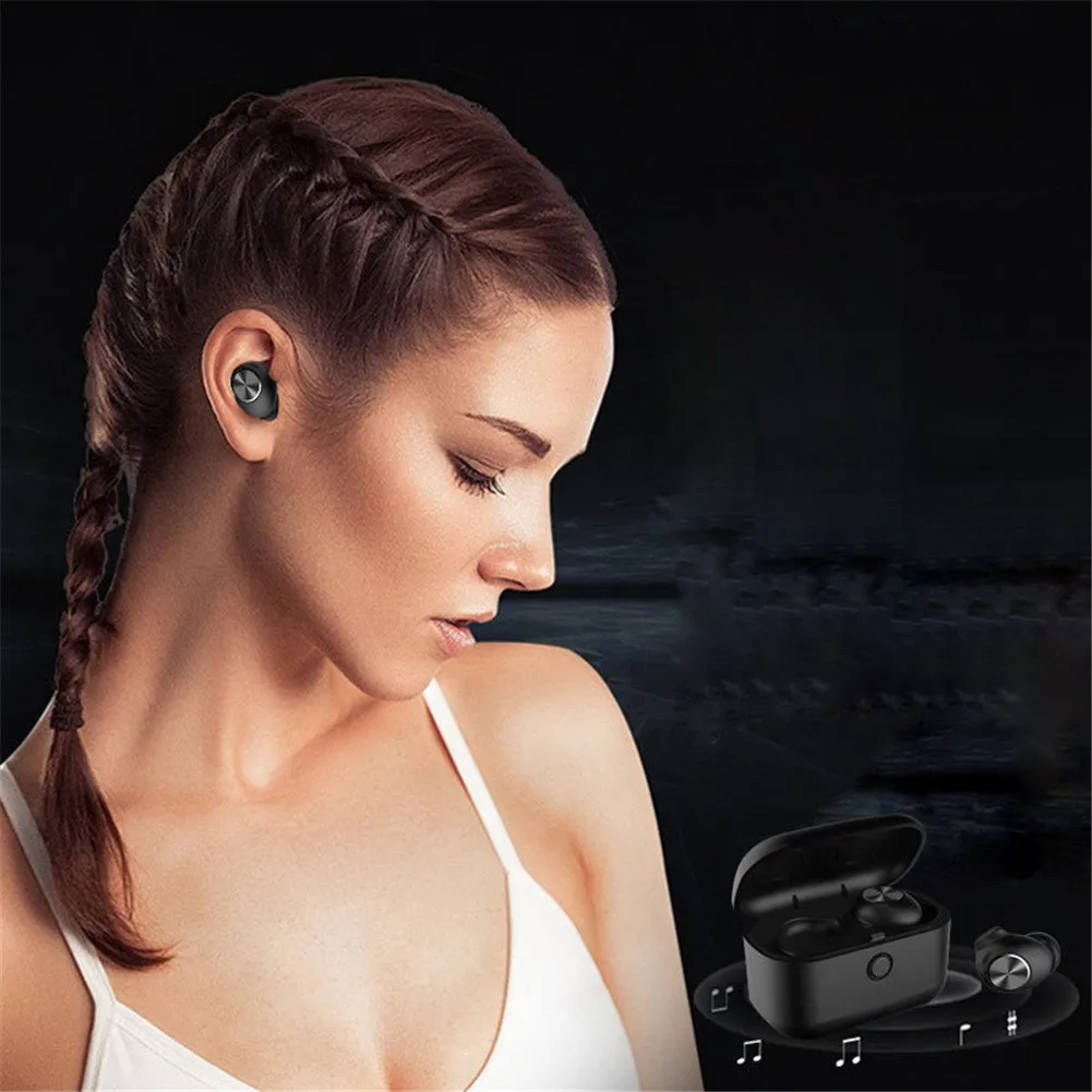 Автономная зарядная коробка автоматический запуск и выключение Bluetooth 5,0 Mini TWS настоящие БЕСПРОВОДНЫЕ стереофонические bluetooth-гарнитуры