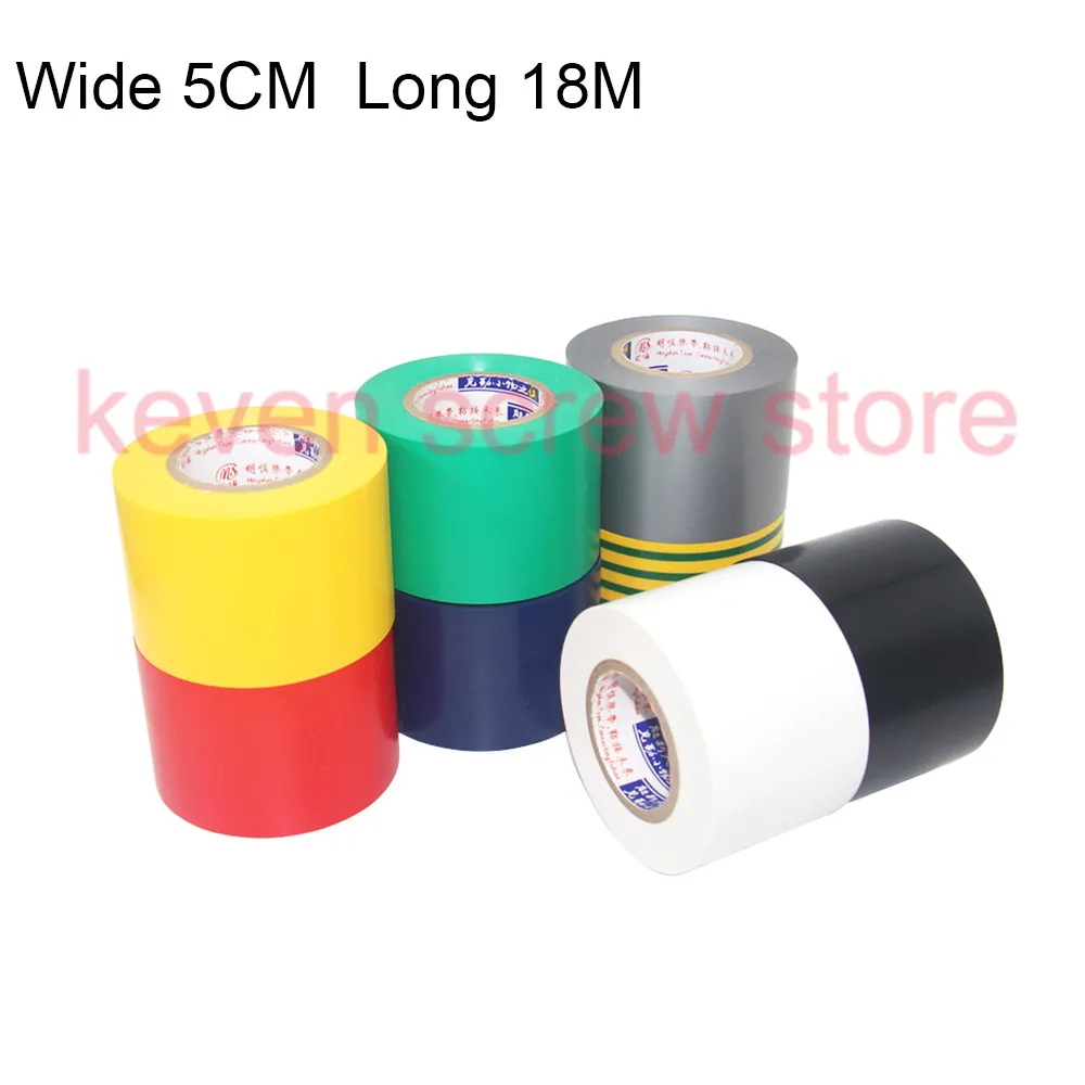 

5CM ( 50mm )Wide Electrical tape Insulation Tape Waterproof PVC Electrical tape 18M Long High-temperature Tape 5 CM