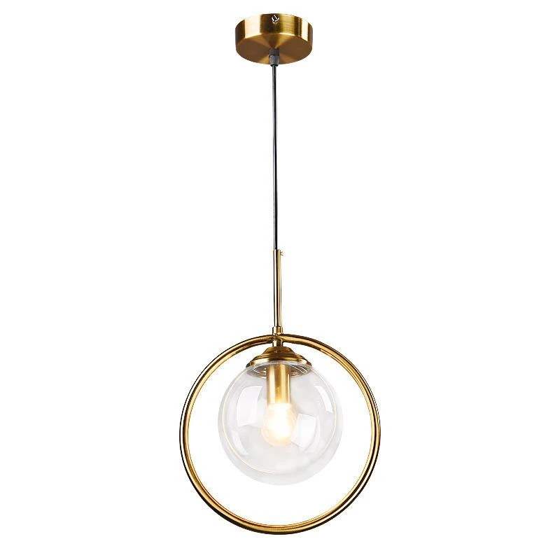 

Nordic gold pendant lights Bedroom bedside lamp modern living room decorative glass hanging pendant lamp Kitchen fixtures