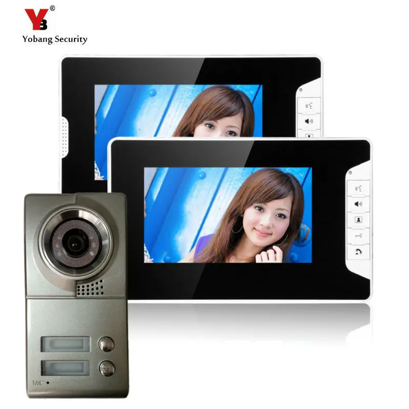 Yobang Security freeship 7-inch TFT LCD building video intercom system doorbell villa door intercom with High Definition Camera Yobang Security freeship 7-inch TFT LCD building video intercom system doorbell villa door intercom with High Definition Camera