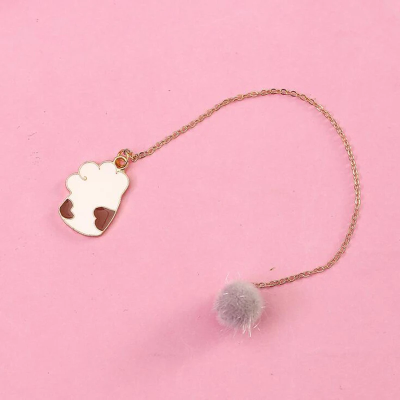 1pc Cat Claw Metal Bookmark Creative Alloy Pendant Pendant Bookmark Stationery Escolar Office School Supplies Kawaii Bookmark