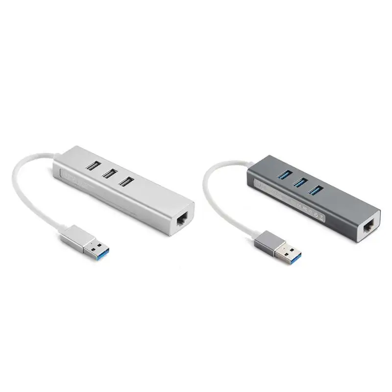 JP668J 3 Порты и разъёмы USB 3,0 концентратор USB C до RJ45 Gigabit Ethernet проводной сетевой адаптер Компьютерная периферия