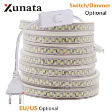 SMD 5630 Светодиодная лента Водонепроницаемая 180 светодиодный s/m двухрядная кухонная уличная садовая лампа Светодиодная лента светильник Dimmerable US AC110V/EU 220V