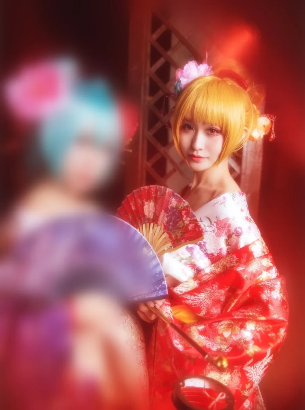 Японское цветочное кимоно сливы на заказ Верхняя одежда Рин Лен женский костюм для косплея платье японское представление кимоно женщина