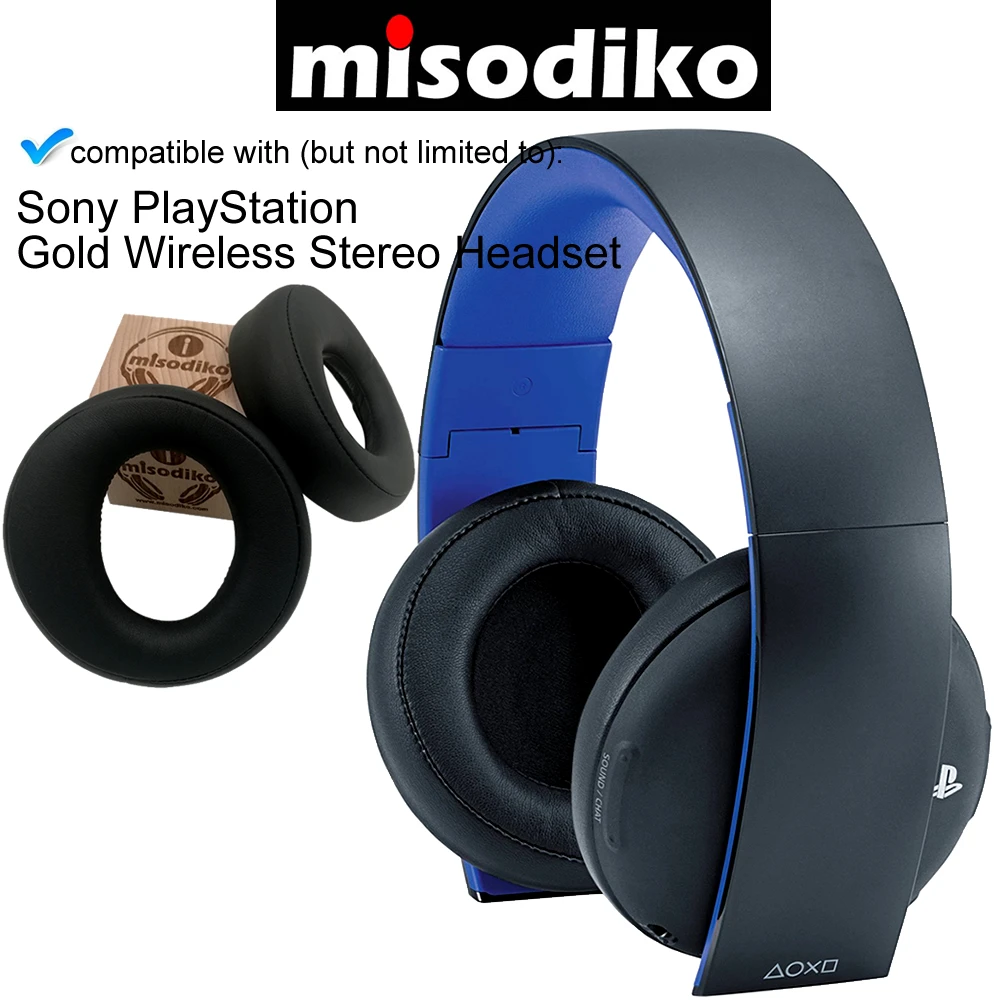 

misodiko Replacement Ear Pads Cushions- for Sony PlayStation Gold Wireless Stereo Headset CECHYA-0083, Headphones Repair Earpads