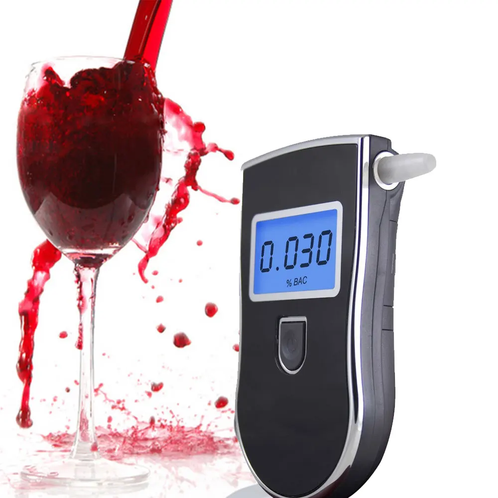 Цифровой алкотестер с синей подсветкой 10 Мундштуков|alcohol tester|breath alcohol testerdigital