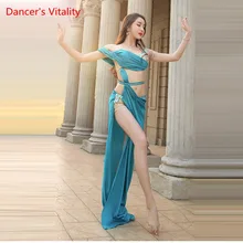 Женский Спандекс Belly Dance Костюм Belly Dance Профессиональный Комплект для Женщин Бюстгальтер+ Юбка 2 шт