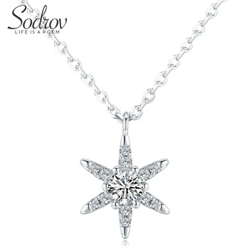 

Sodrov Jewelry Tales Chain Pendant Necklaces 925 Sterling Silver Star For Women Link Fine Party