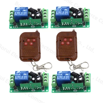 

DC 12V 10A 1CH Wireless Remote Switch RF Remote Control Switch Transmitter Receiver Self-locking