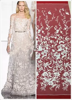 

Z-han71441 african french lace fabric high quality/new arrival african tulle lace fabric