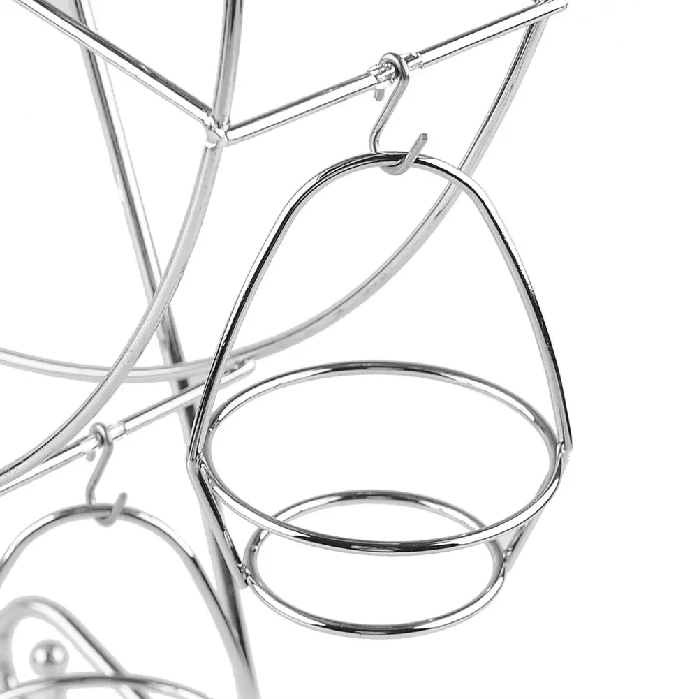 Практичное колесо обозрения 8 чашек Серебро Нержавеющая подставка для пирогов и кексов держатель Свадебные украшения дисплей вечерние