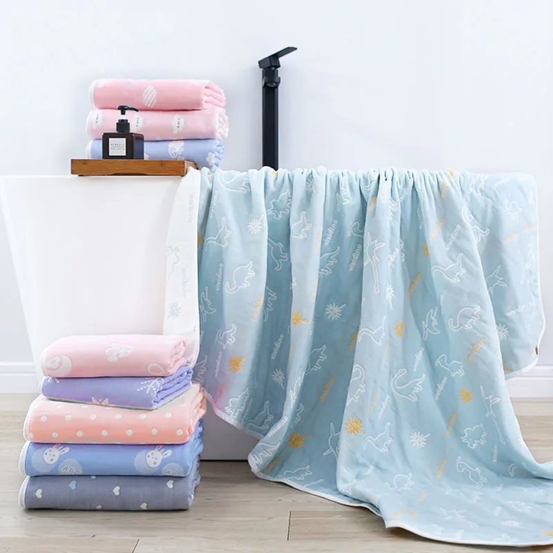 2024 Newborn Baby Blanket 100% Muslin Cotton 6 Layers Soft Thick Newborn Swaddling Baby Swaddle Bedding Receiving Blankets