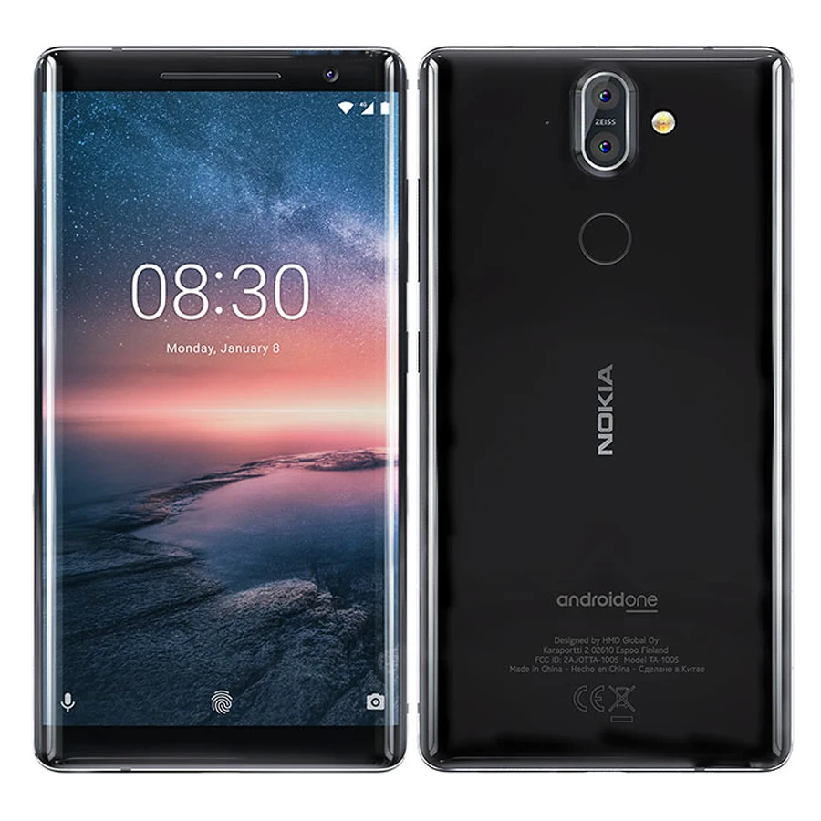 

Global Version Nokia 8 Sirocco Mobile Phone 4G LTE 5.5 inch Snapdragon 835 Octa core 6GB 128GB Fingerprint 13MP NFC Smartphone