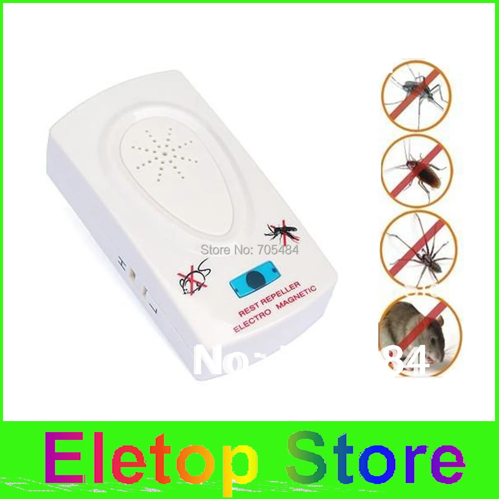 

Freeshipping 1pcs ultrasonic electric pest repeller reject mosquito killer rat mouse bug insect repeller pest helminthes machine