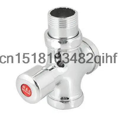 Серебряный Тон PT " Мужской Металлическая Нить Кнопка Тип Туалет Промывочный Клапан