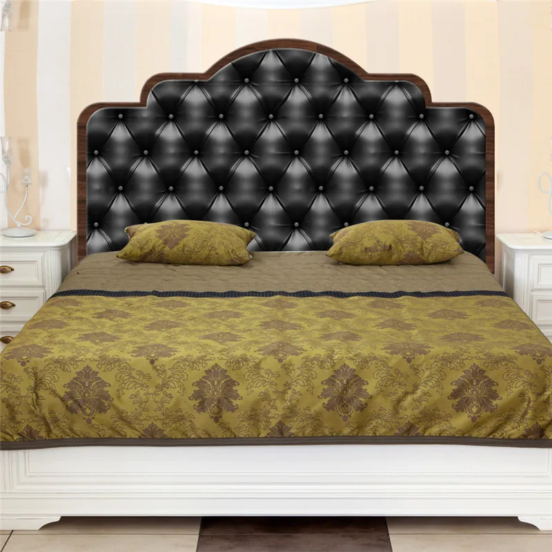 

Modern Black Bed Background Sticker PVC Art Decal Self-Adhesive Removable Waterproof Wall Sticker for Bedroom Home Decoration