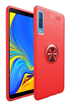

Stand case Silicone with Ring for Samsung Galaxy A7 2018 Red