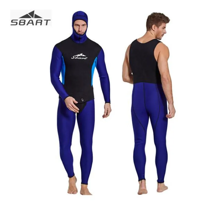 

SBART 3MM Neoprene Wet Suit Camouflage Spearfishing Wetsuits Underwater Hunting Hooded Two-Pieces Thicker Scuba Diving Suit