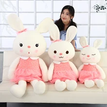 Новое милое платье кролик плюшевые игрушки кролик мягкие куклы детские игрушки подарки на день рождения Одежда можно снять