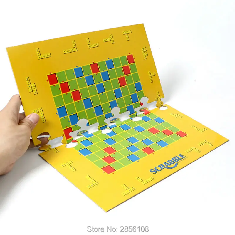 2 уровня игры Junior SCRABBLE забавная игра-головоломка, развивающие игрушки, вечерние инструкции для игры в кроссворд с 3 языками