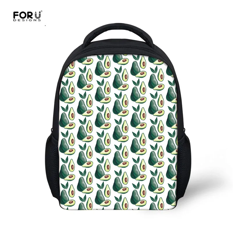 Милый школьный рюкзак FORUDESIGNS с рисунком авокадо холщовый на плечо для детей