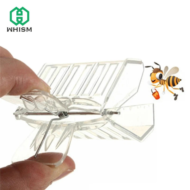 

WHISM Plastic Queen Marker Cage Clip Bee Catcher Beekeeper Beekeeping Tools Equipment Insectary Box Bee Clips
