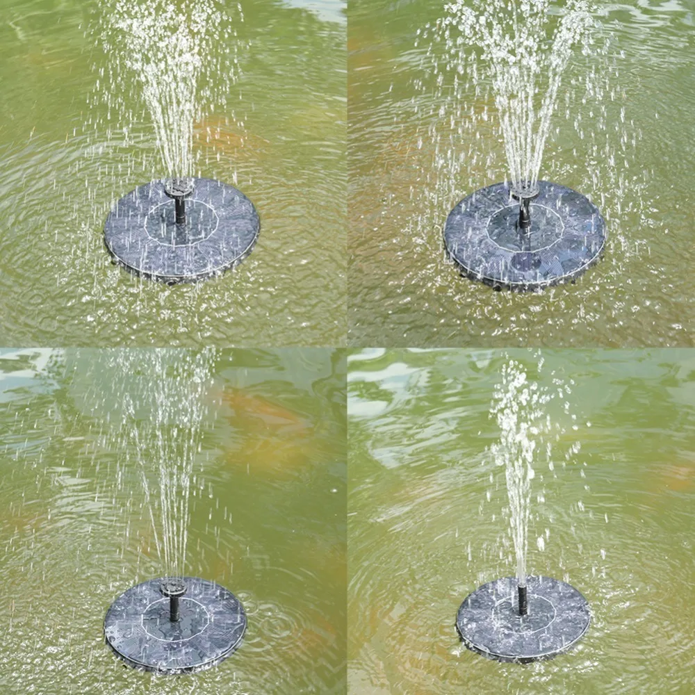 3 Types Solar Fountain Water Fountain Flower Round Shaped Garden Decoration Electric Fontaine Solaire Waterfall Bird Bath Pump