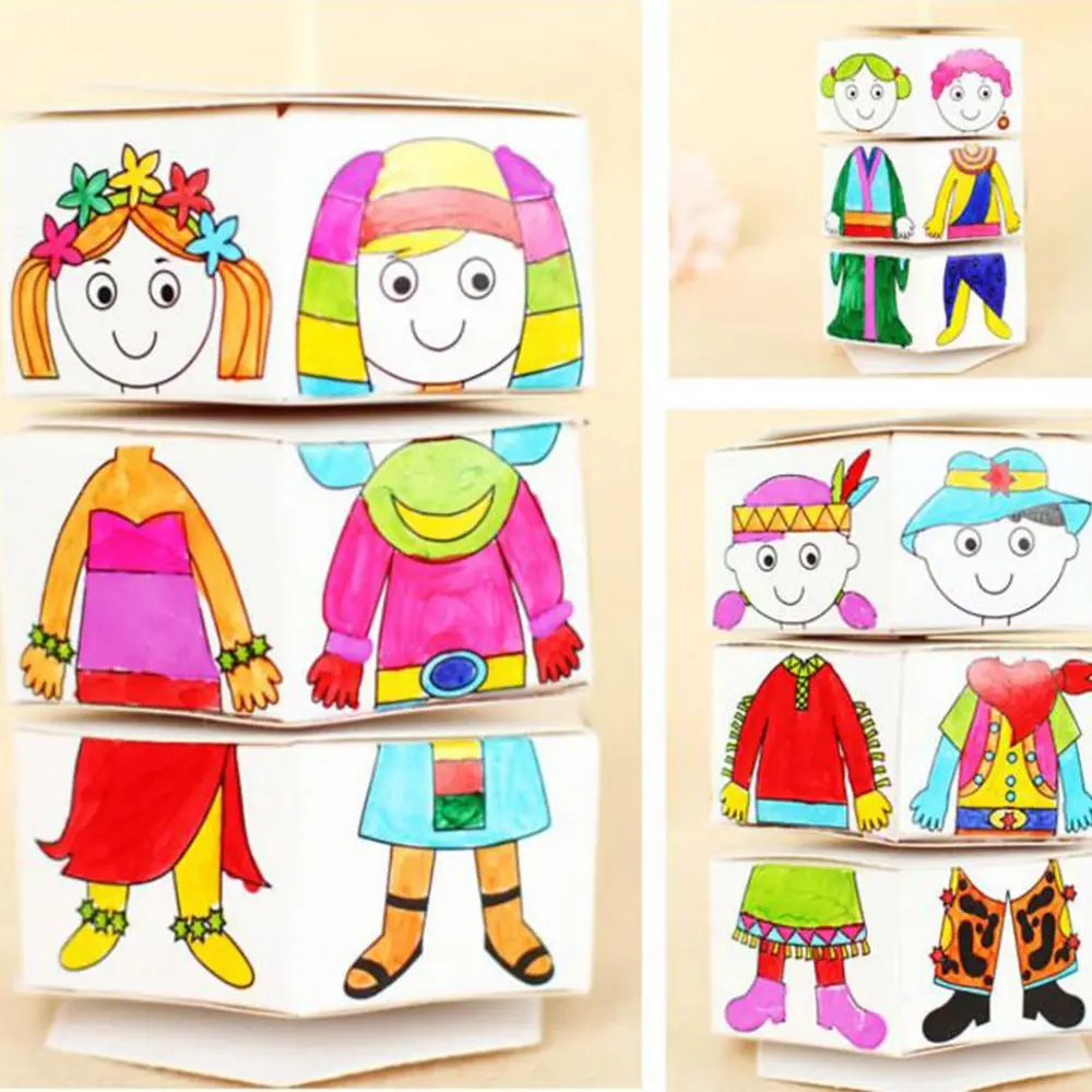

New Creative Styles Baby Educational Drawing Painting Rotation Cartoon Pattern Learning Handmade Graffiti DIY Toys Gifts For Kid