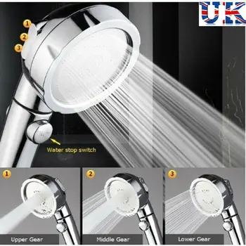 

Simple ABS and Electroplating Silver Chrome High Turbo Pressure 50% Water Saving Ionic 3 Filters Shower Head