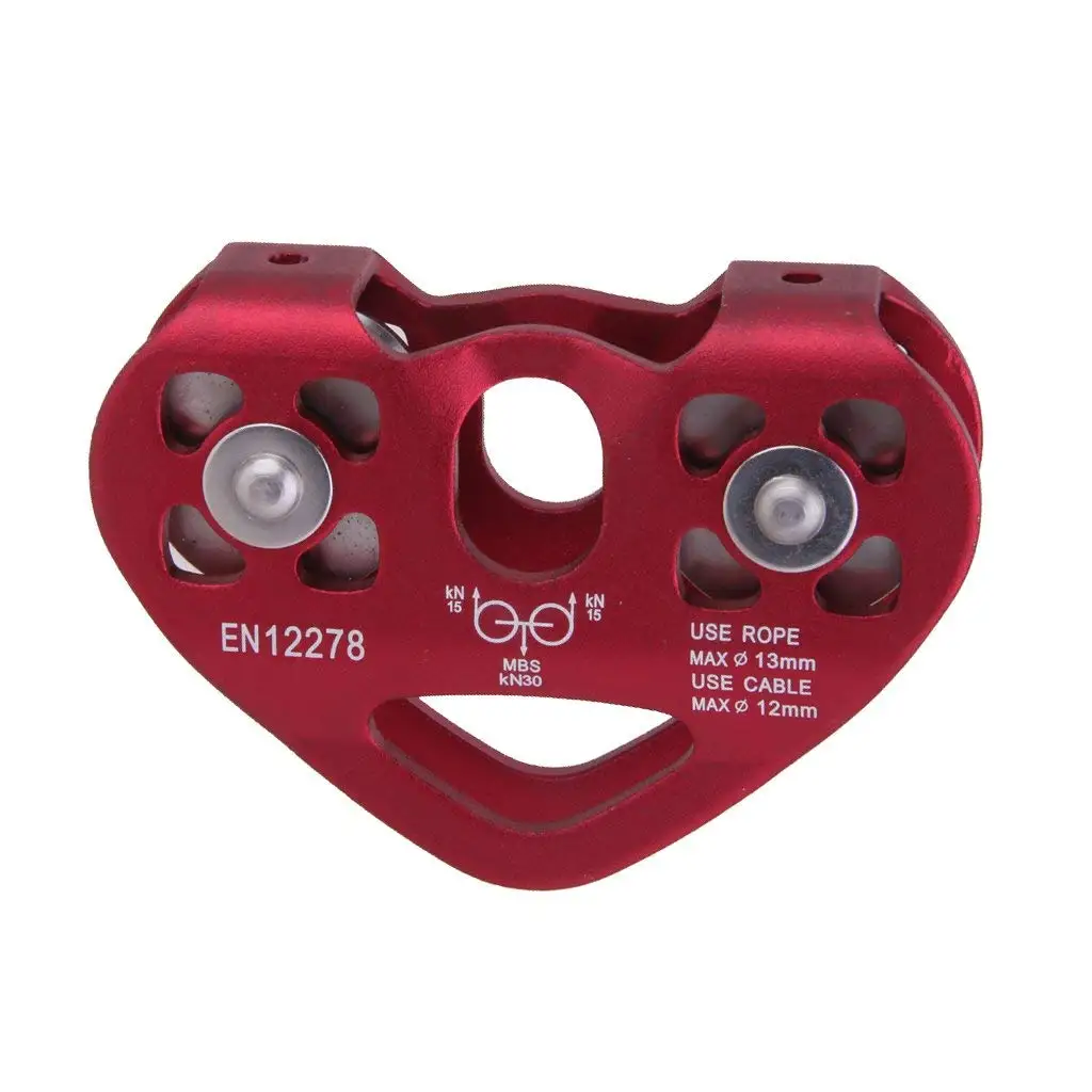 Climbing Equipment 24 KN Cable Pulley 13mm Red | Инструменты