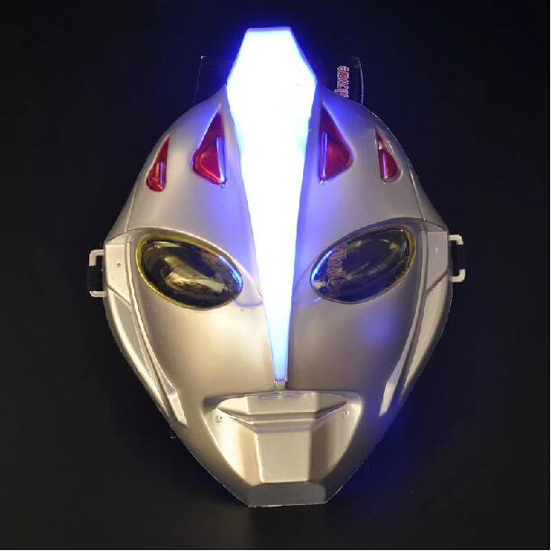 Новый дизайн для детей новинка мультфильм Игрушечные лошадки Ultraman led маска COS вечеринки Товары мигает Игрушечные лошадки Хэллоуин подарки