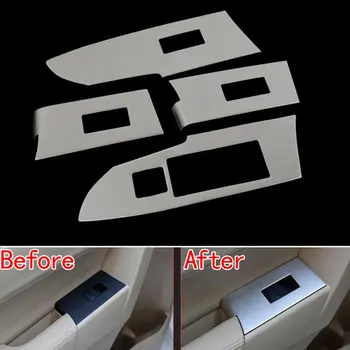 

Fit For Toyota Corolla 2014 4Pcs Stainless Steel Interior Door Handle Window Lift Control Switch Panel Cover Trim Car Styling