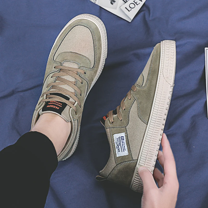 

Spring and autumn solid color cloth shoes,men's outdoor casual shoes,breathable lightweight men's flat sneakers