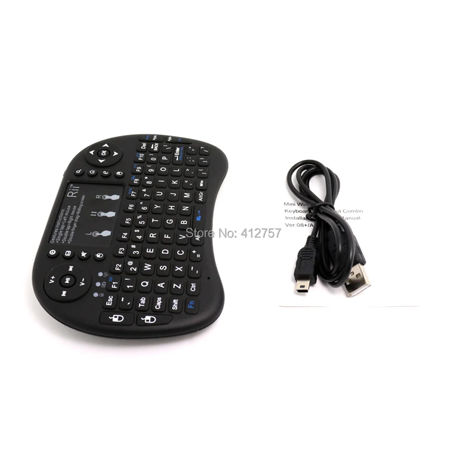 Беспроводная мини клавиатура Rii i8 + с подсветкой 2 4G Air Mouse тачпад для ПК ТВ