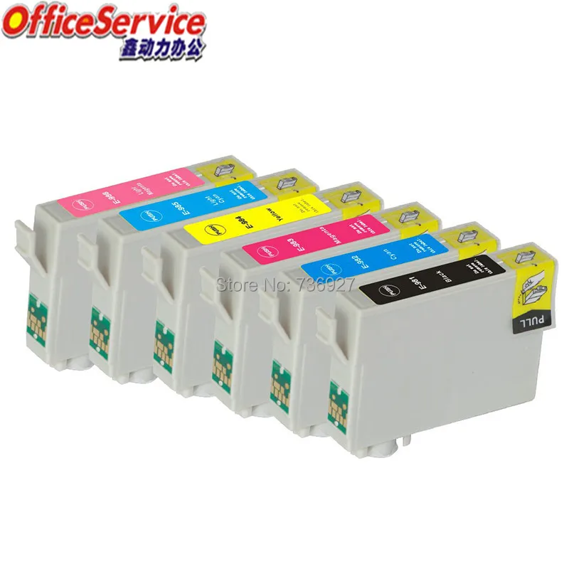Compatible Ink Cartridge T0981 T0982 T0983 T0984 T0985 T0986 For Epson Artisan 600 700 710 800