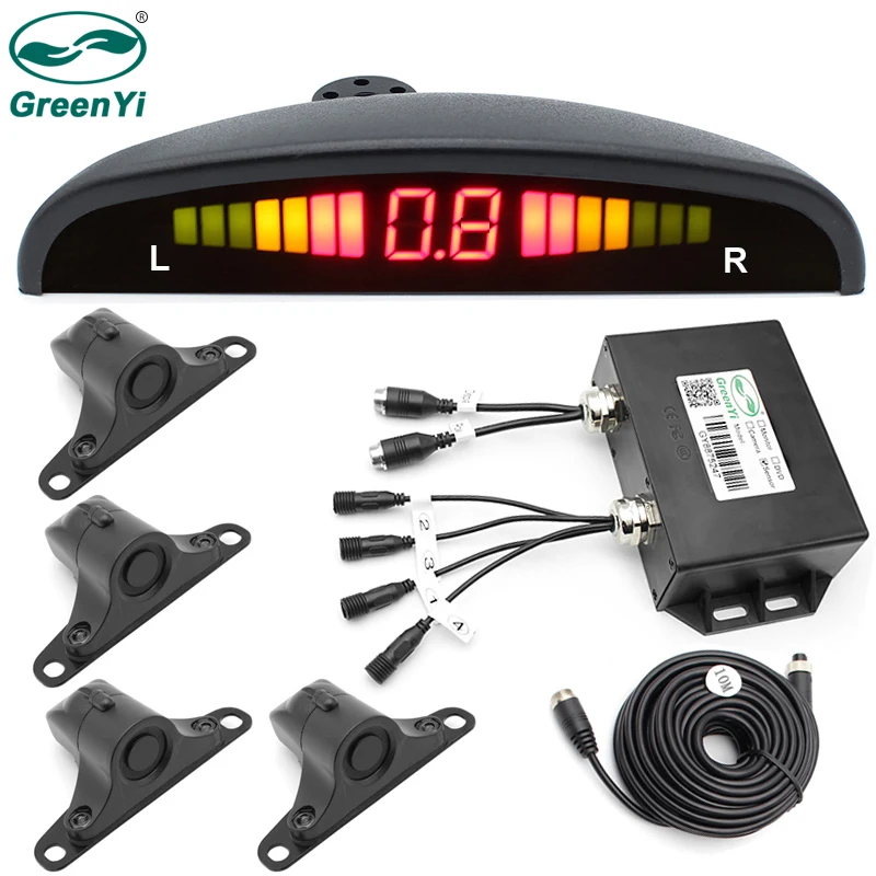 GreenYi DC 12V/24V Car LED Parking Sensors For Heavy Duty Trucks and