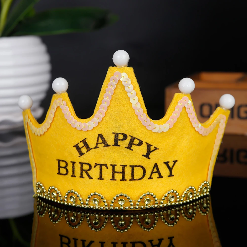 Детская День рождения украшения короны праздничный колпак с лампа-вспышка фестиваль вечерние светящиеся Корона Кепки забавная игрушка Hat