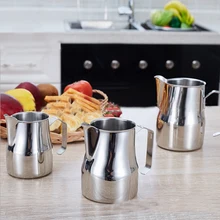 Italienischen stil Dicke 304 Edelstahl Espresso Kaffee Milch tasse becher caneca thermo Aufschäumen Krug Dampfenden Aufschäumen Krug