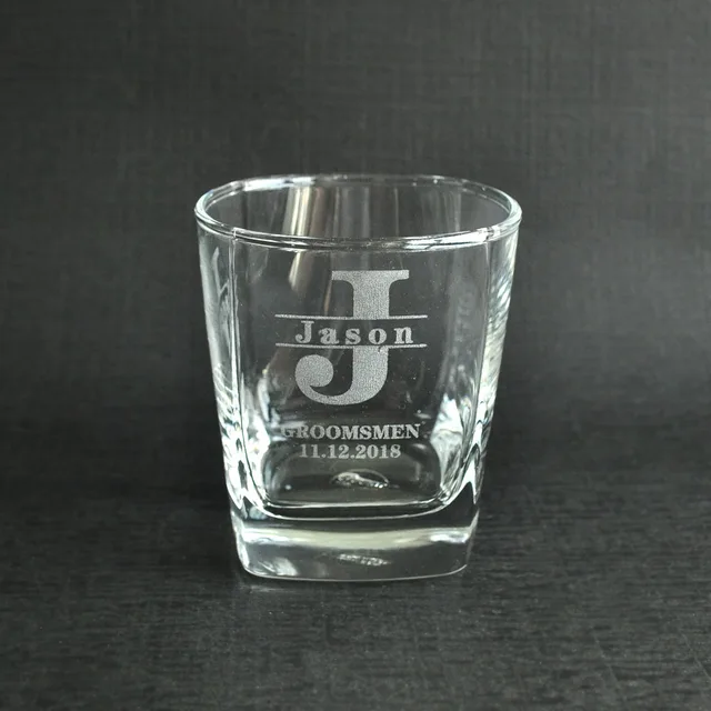 groomsmen custom whiskey glasses
