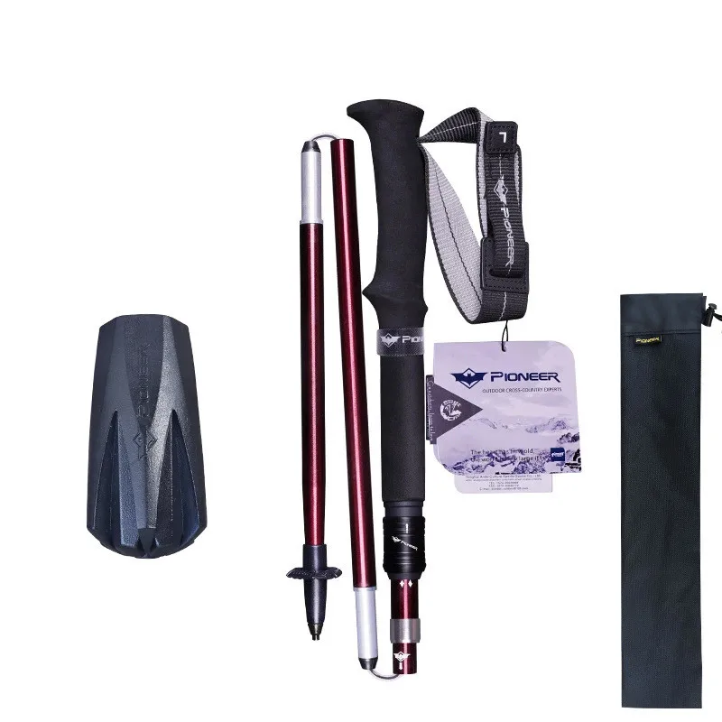 Sección 5 plegable de la luz Ultra-bastón senderismo nórdico Alpenstocks de aluminio carbono tungsteno senderismo palos ajustable polo Sección 5 plegable de la luz Ultra-bastón senderismo nórdico Alpenstocks de aluminio carbono tungsteno senderismo palos ajustable polo