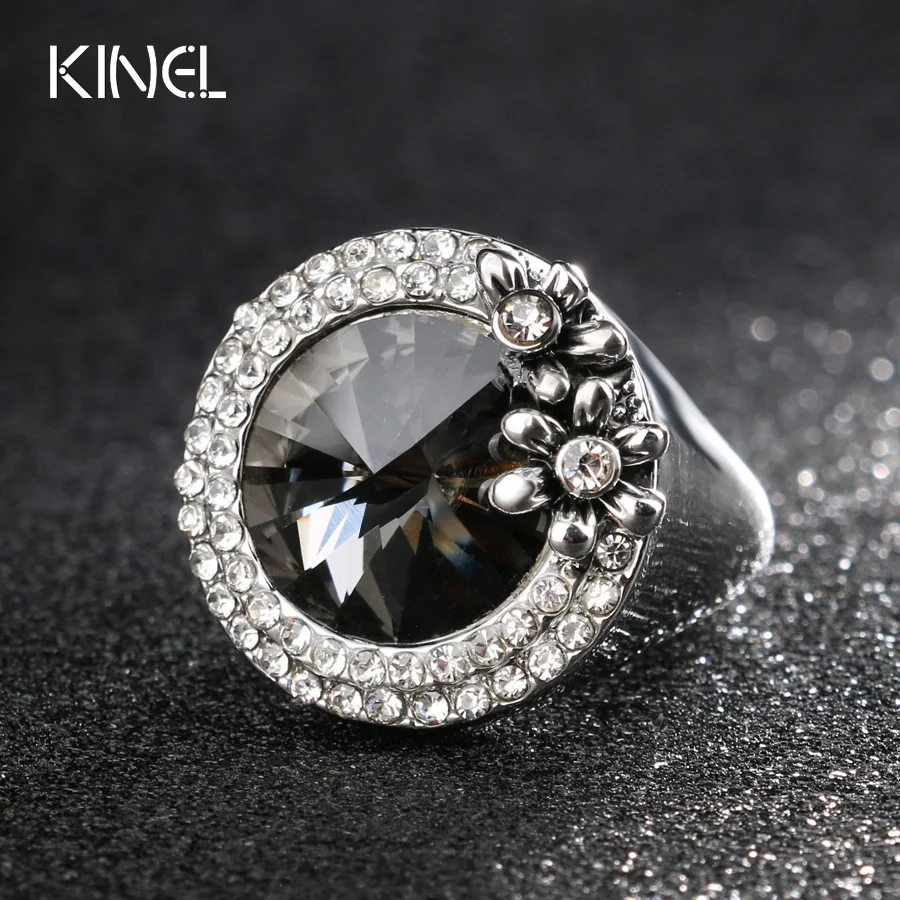 Buy Kinel Korean Jewelry Gray Satellite Stone Ring