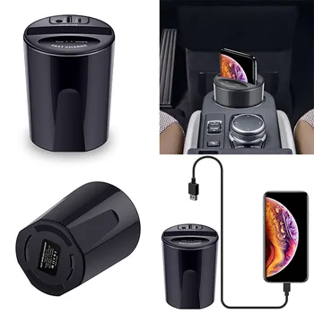 

10W X9 Car Wireless Charger Cup with USB Output for iPhoneXS/XR/XS Max p35 2019