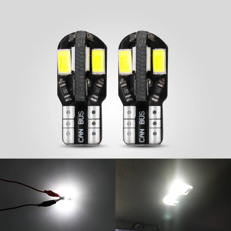 Светодиодсветодиодный лампы W5W T10 2 шт. светильник в 5630 8 SMD белый цвет Canbus 194 сигнал