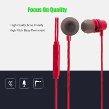 Fone de Ouvido estéreo de Metal Fone de Ouvido de 3.5mm Com Fio Fone De Ouvido Hedset Jogo Earphonesfor Hedset Com Fones de Ouvido Microfone do Fone de ouvido Samsung Galaxy S3 N