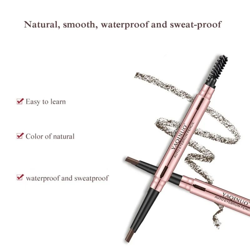 1PC Double-head Eyebrow Pencil Eyes Makeup Eye Brow Enhancer Women Make up Cosmetics Creamy Brows Pen with Brush 1PC Double-head Eyebrow Pencil Eyes Makeup Eye Brow Enhancer Women Make up Cosmetics Creamy Brows Pen with Brush