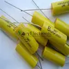 Wholesale and retail long leads yellow Axial Polyester Film Capacitors electronics 0.47uF 630V fr tube amp audio free shipping ► Photo 1/4