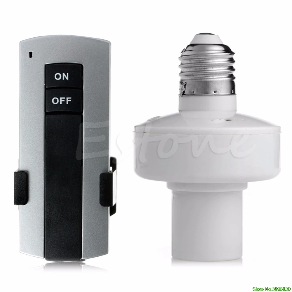 

HOT E27 Screw Wireless Remote Control Light Lamp Bulb Holder Cap Socket Switch